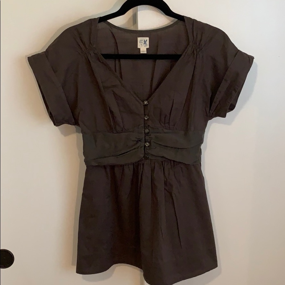 Anthropologie Olive Green Edme & Esyllte Top